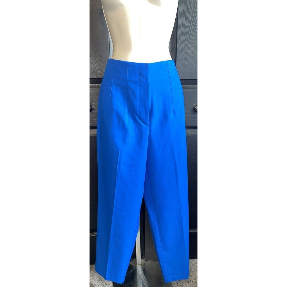 NWT INC International Concepts Womens 10 Tapered Dress Pants Intense Cobalt Blue